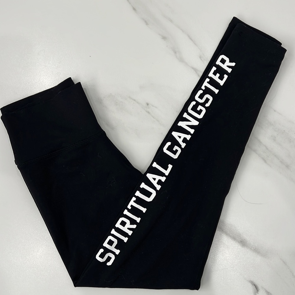 Girls Spiritual Gangster Black Leggings - Size 12/M